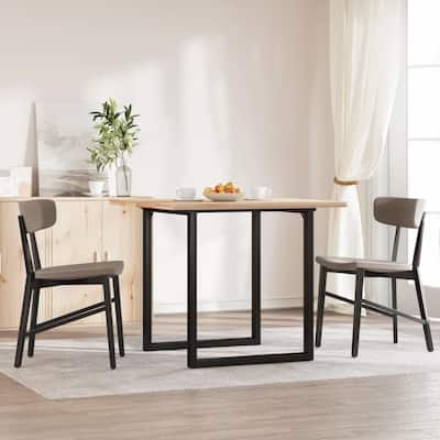 vidaXL Dining Table Legs O-Frame 27.6"x27.6"x28.7" Steel - 27.6" x 27.6" x 28.7"