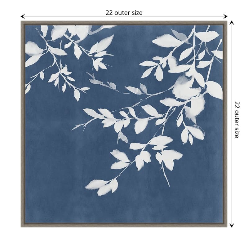 Indigo Sky I by Isabelle Z (22 x 22 in.), Framed Canvas Wall Art Print - Sylvie Greywash - Sylvie Greywash - Plastic - Grey - 22 x 22 in