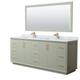 Option Light Green, Bronze Trim, Carrara Marble Top