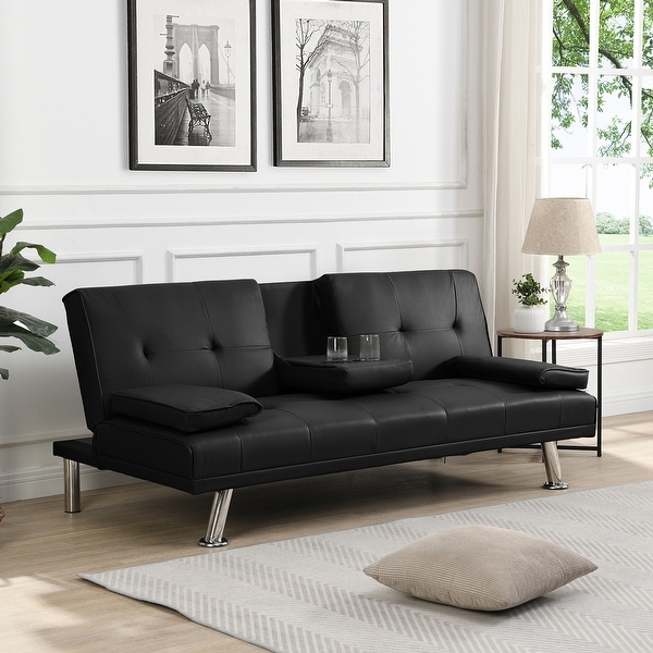 Futon couch shop wood frame