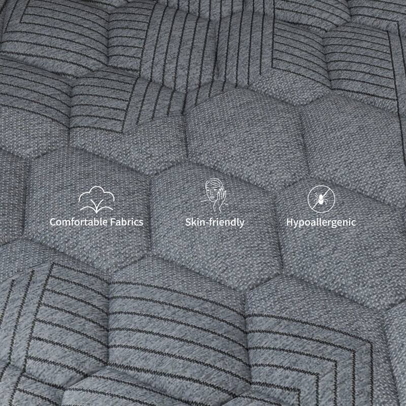 SweDrea 8/12 in. Firm Pillow Top Gel Memory Foam Innerspring Hybrid Mattress with CertiPUR-US, SGS and OEKO-TEX Certified