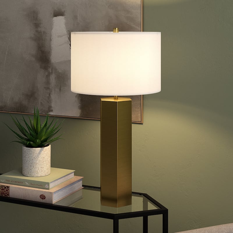 Warren 27.25" Tall Table Lamp with Fabric Shade - 27.5" Tall