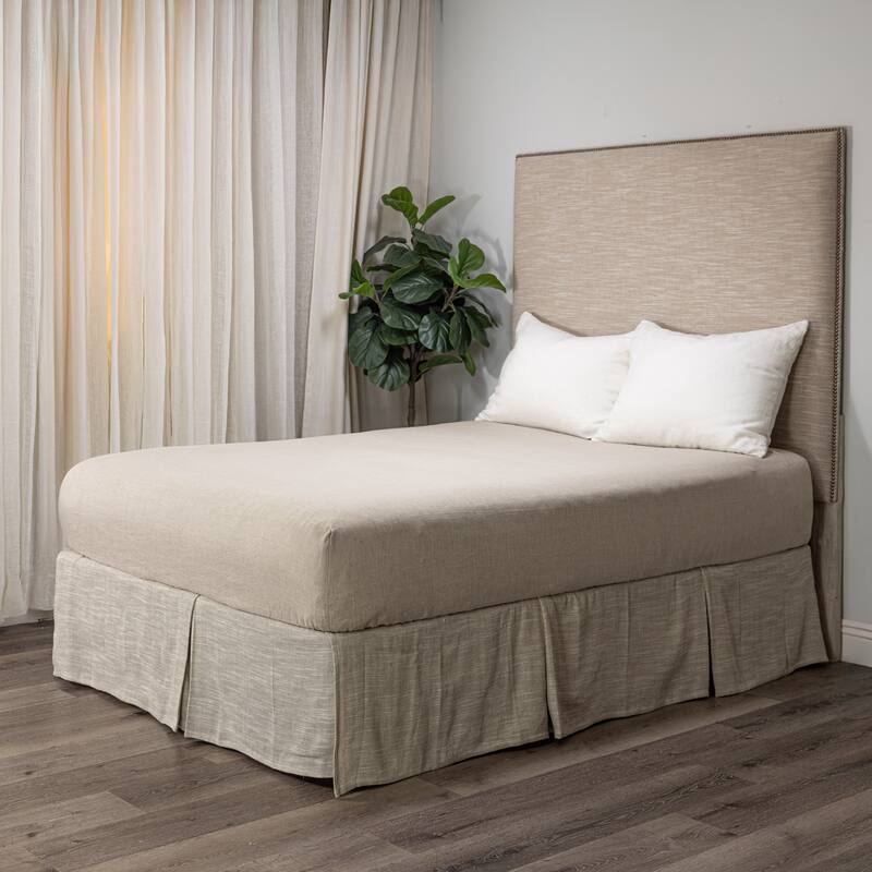 Cottage Home Linen Box Spring Cover - King - Natural