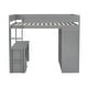preview thumbnail 16 of 14, Full Wood Loft Bed with Wardrobes and Desk