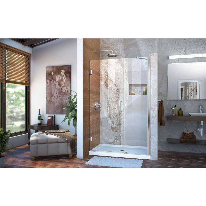 DreamLine Unidoor 45-46 in. W x 72 in. H Hinged Shower Door with Support Arm - 45" - 46" W - Chrome Finish