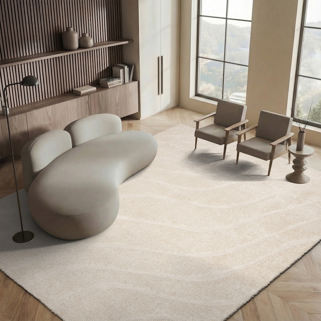SAFAVIEH Florida Shag Borbala Soft Serene Waves 1.2-inch Thick