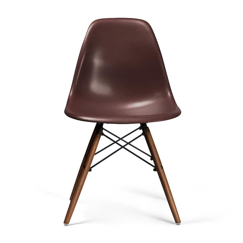 Paris-2 Side Chairs with Walnut Legs (Set of 2)
