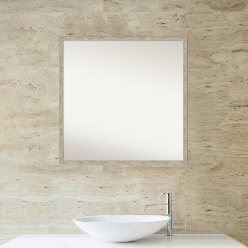 Imprint Non-Beveled Wood Framed Bathroom Vanity Wall Mirror