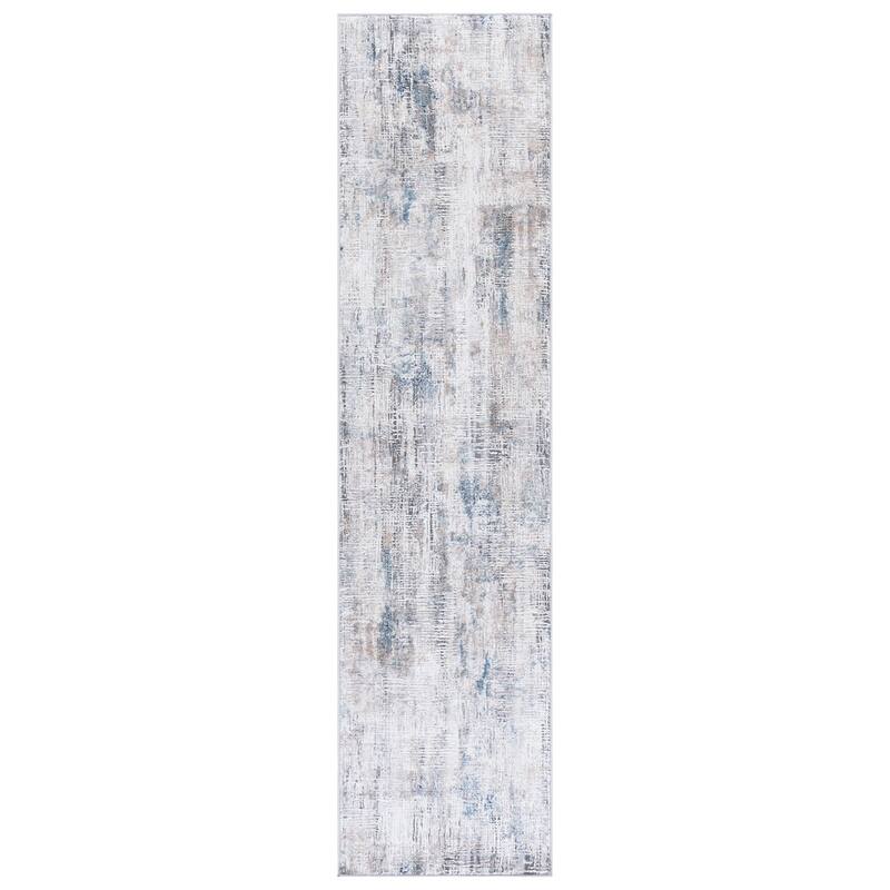 SAFAVIEH Vogue Claudia Modern Abstract Rug - 2' x 8' Runner - Blue/Grey