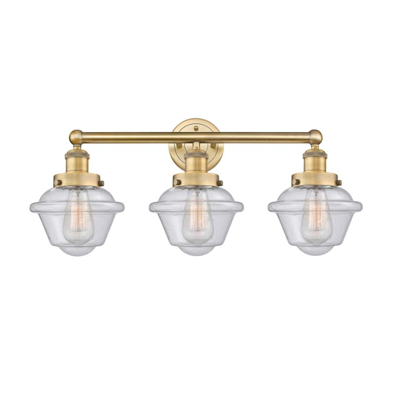 Innovations Lighting 616-3W-10-25 Oxford Vanity Oxford 3 Light 25" - Brushed Brass / Seedy