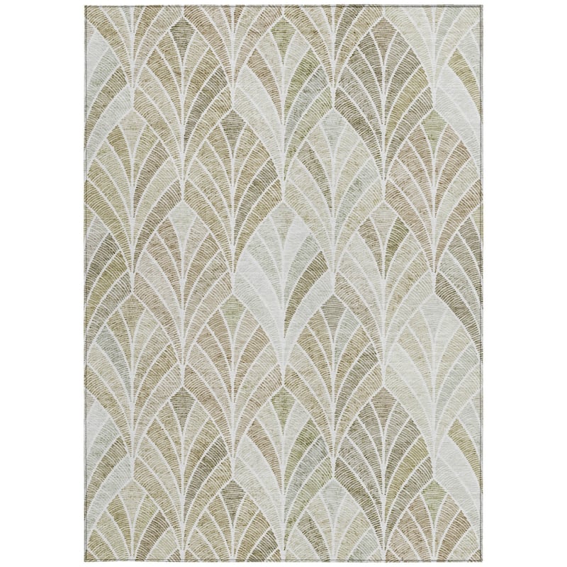 HomeRoots Geometric Transitional Rectangle Outdoor Rug