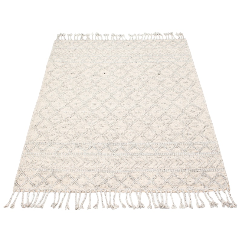 ECARPETGALLERY Braid weave Sienna Tan Wool Rug - 5'2 x 7'5