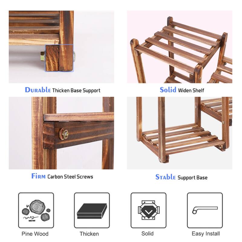 DIY Multifunctional 8 Tiers Garden Patio Plant Stand Flowers Rack Indoor Outdoor