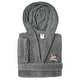 preview thumbnail 15 of 17, Sweet Kids 100% Polyester SUPER PLUSH Double Brushed Hooded Bathrobe - JET PLANE Grey - L