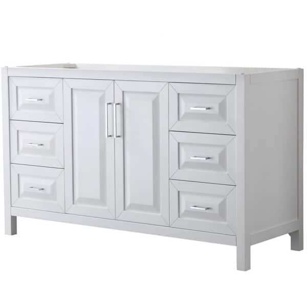 Daria 59 in. Single Bathroom Vanity Cabinet Only in White Daria 59 in. Single Bathroom Vanity Cabinet Only in White