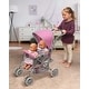 preview thumbnail 2 of 6, Badger Basket Cruise Folding Inline Double Doll Stroller - Gray/Pink