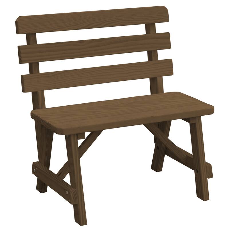 Cedar 3' Traditional Backed Bench