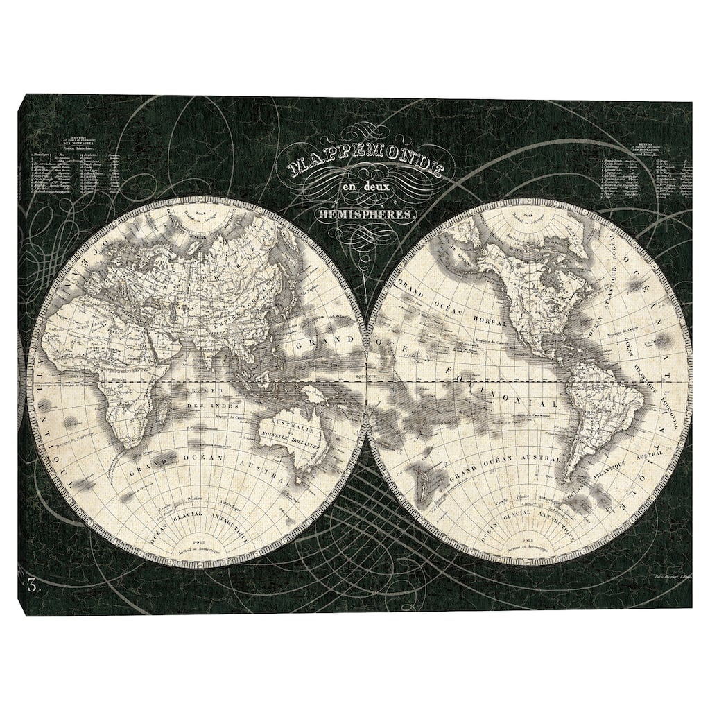 French World Map I by Sue Schlabach Canvas Art Print