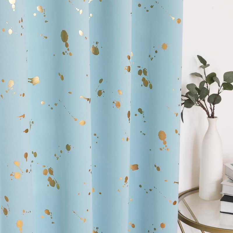 Deconovo Gold Spot Curtain Panel Pair (2 Panel)