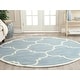 preview thumbnail 103 of 112, SAFAVIEH Handmade Chatham Vicie Modern Wool Rug 7' Round - Blue/Ivory - Round