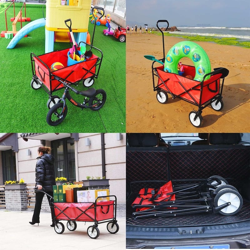 Folding Wagon Garden Shopping Beach Cart