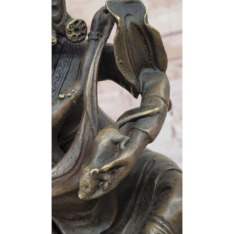Bronze Vajrayana Deity Statue – Himalayan Protector God Figure Buddhist Art