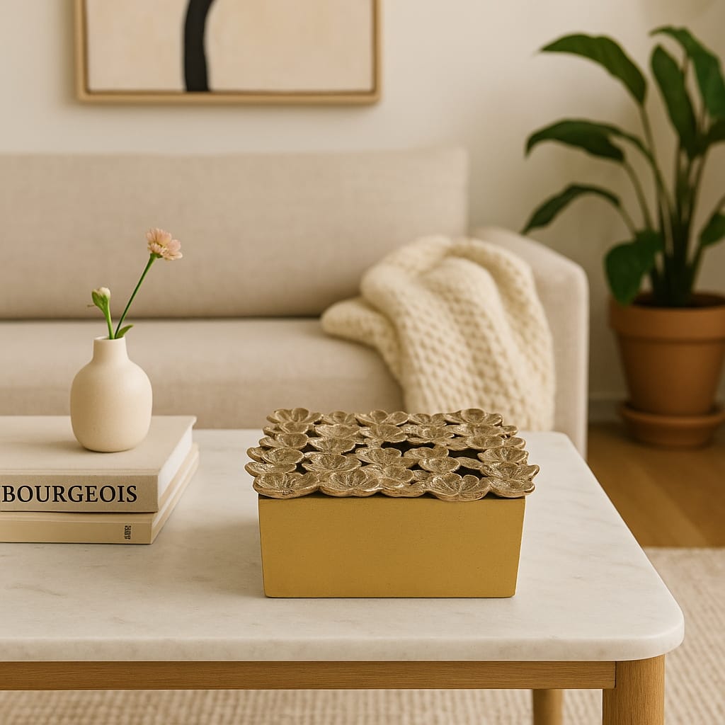 Aluminum Decorative Vase Floral Openwork Design Glam Style Modern