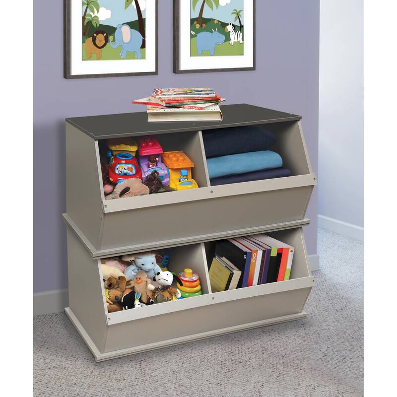Taylor & Olive Lantana Two Bin Stackable Storage Cubby