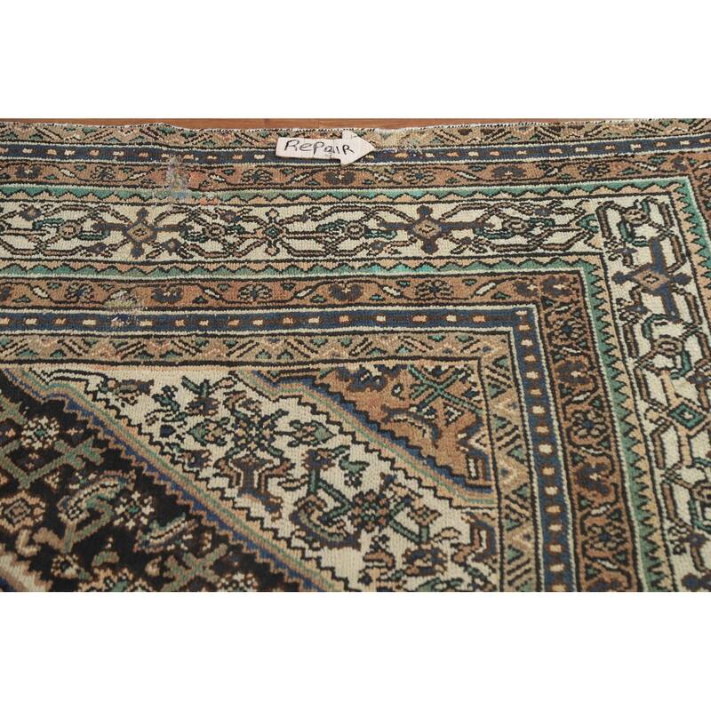 Hand Knotted Oriental 100% Wool Carpet Traditional Medallion Peach Hamedan Area Rug - 12' 11'' X 10' 0''