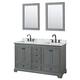 Option Dark Gray / White Carrara Marble Top / Matte Black