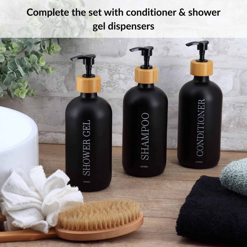 Matte Shampoo Dispenser 17 fl oz (500ml) - 3 L x 3 W x 8.5 H