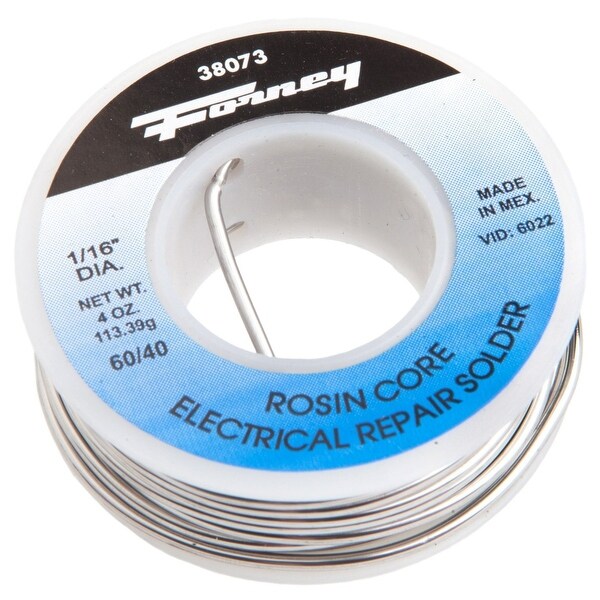 Forney 38073 Solder, 60/40 Rosin Core, 1/16", 1/4 lbs