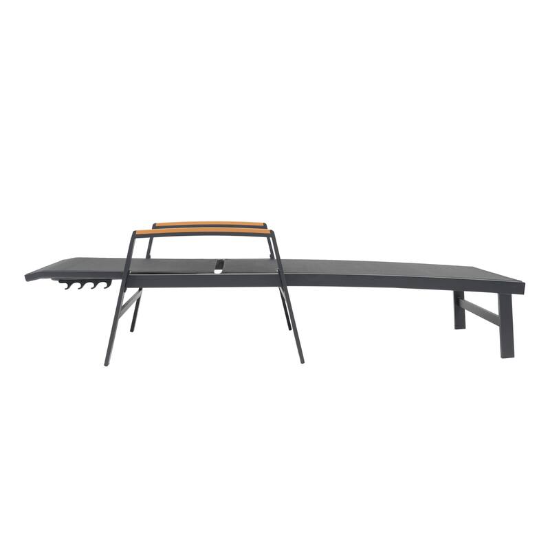 Oxton Outdoor Aluminum Chaise Lounge (Set of 4) by Christopher Knight Home