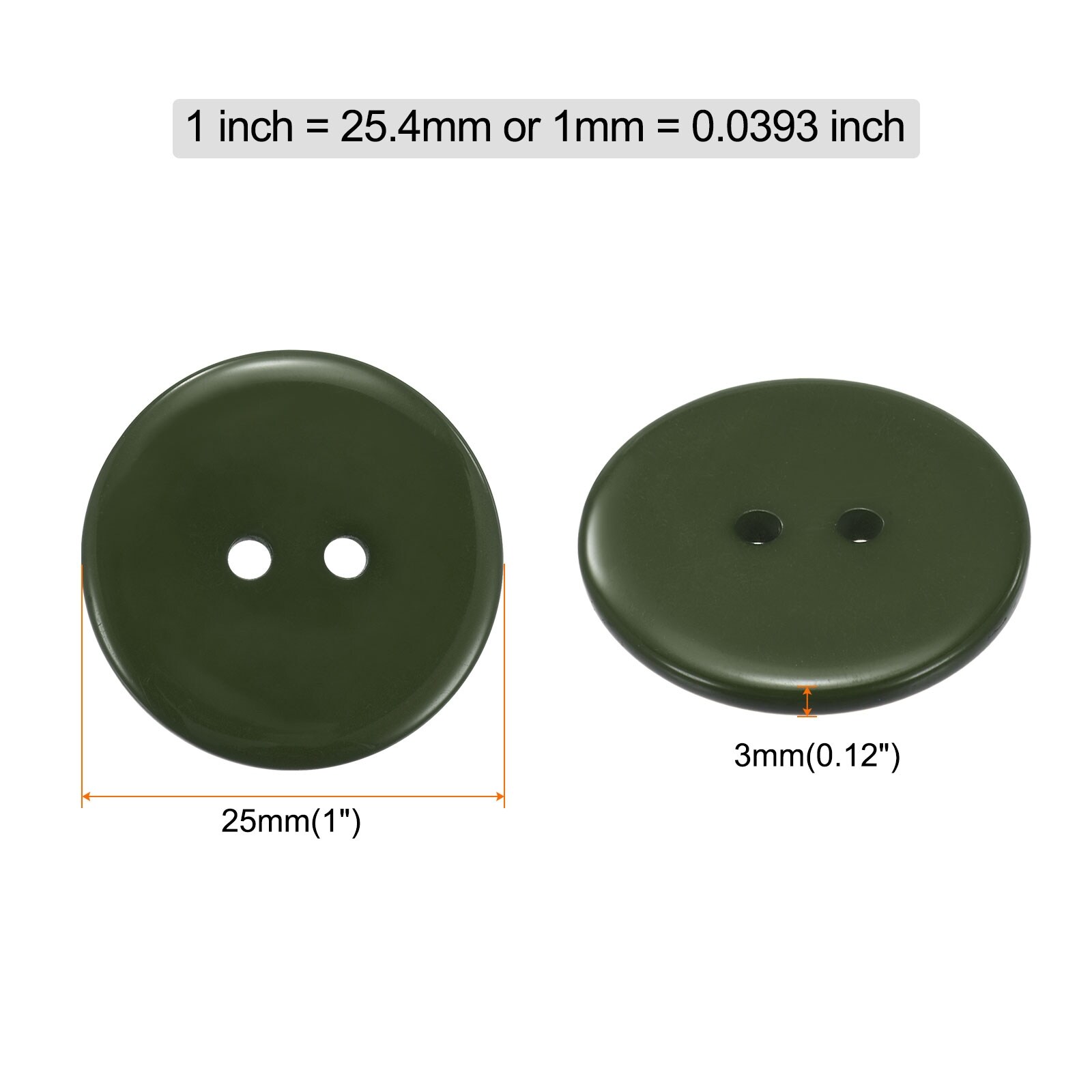 Sewing Button 2 Holes Resin Round Craft Replacement Buttons for Clothing DIY Crafts Decoration
