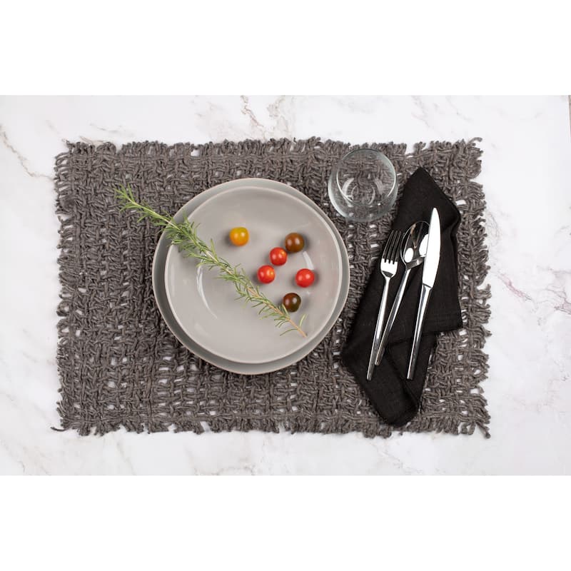 Raphael Linen Dinner Napkin Set (Set of 4) - Asphalt