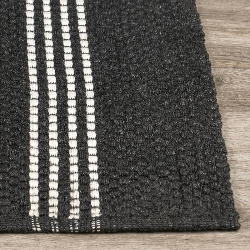 Villa by Classic Home Sorrento Handwoven Performance Stripe Fabric Rug