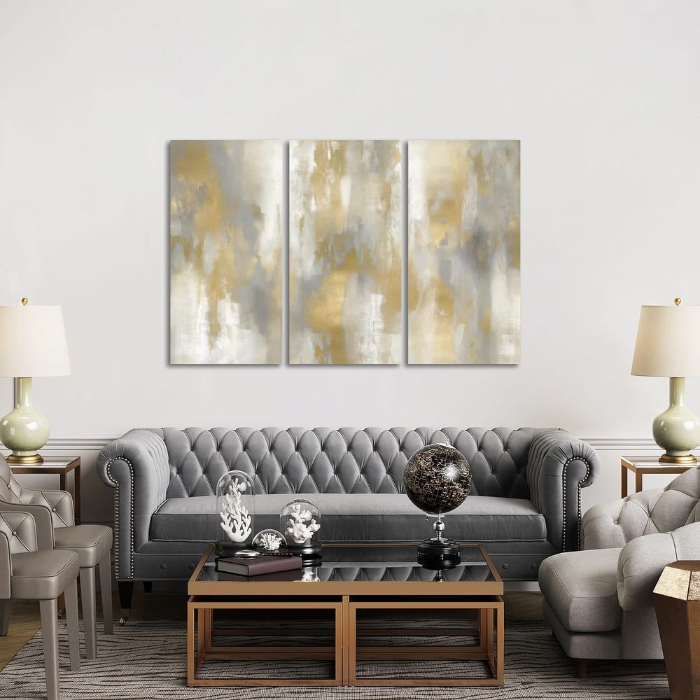iCanvas "Golden Perspective I" by Carey Spencer 3-Piece Canvas Wall Art Set