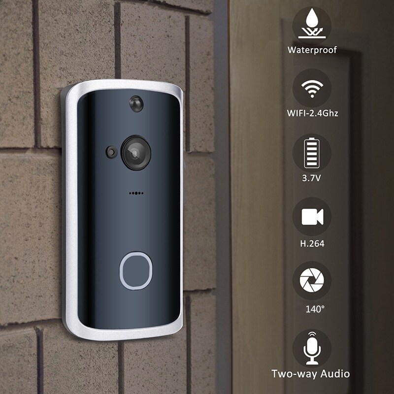 Wifi Wireless Video Doorbell Two-Way Talk Smart Door Bell HD PIR Security Camera 
