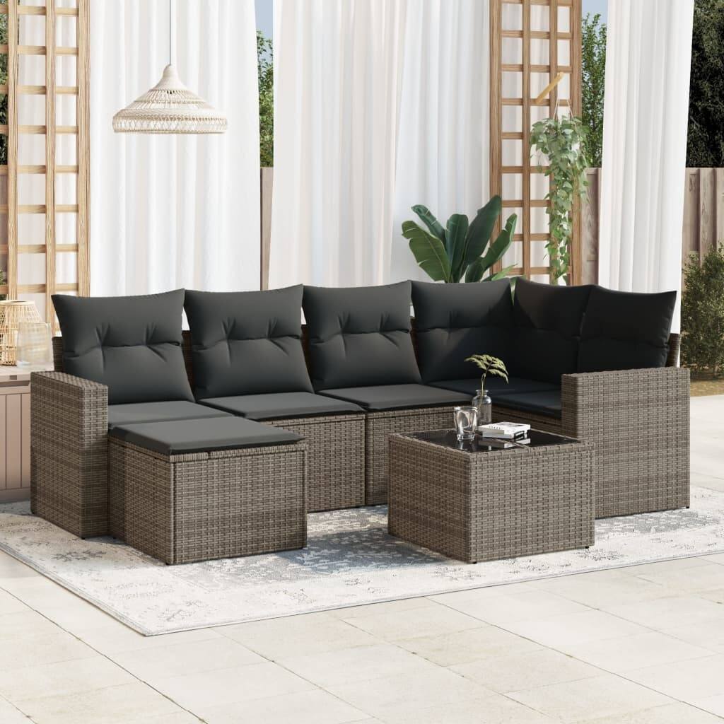 vidaXL Garden Sofa Set Grey - 21.7 x 21.7 x 14.6