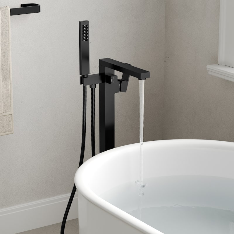 Single-Handle Claw Foot Freestanding Tub Faucet With Hand Shower