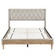 preview thumbnail 51 of 56, 4 Pcs Bedroom Sets Platform Bed with 2 Nightstands and Storage