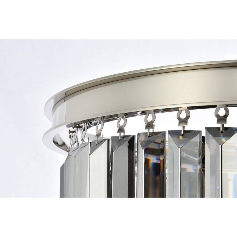 Royce Edge 9-Light Polished Nickel Chandelier
