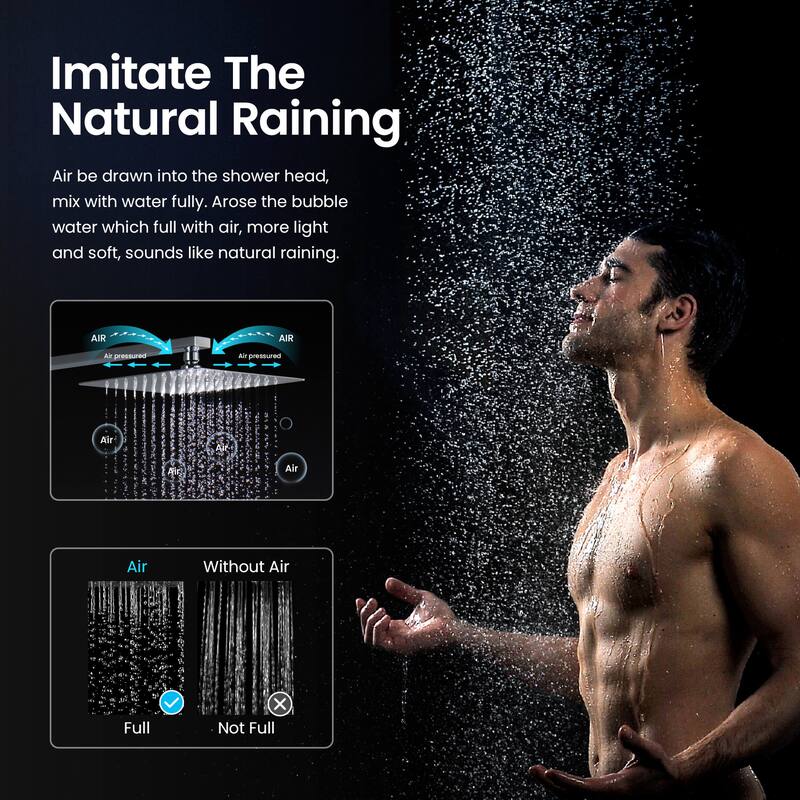 Cube Pressure Balanced 2-Function Shower System with Rough-In Valve