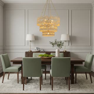 Auris 7-Light Rattan Tiered Chandelier, Coastal Boho - Handwoven - 23" Wide