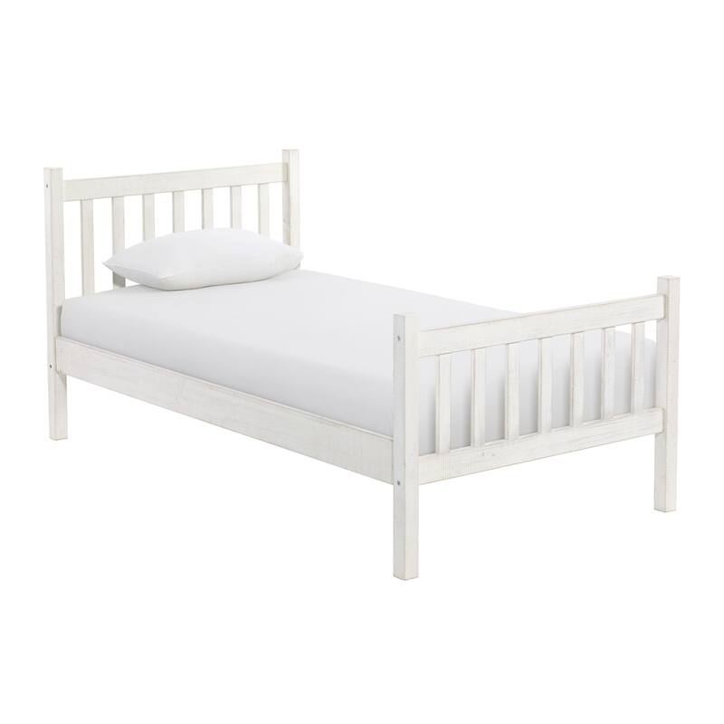 Windsor 3-Piece Wood Bedroom Set with Slat Twin Bed and 2 Nightstands