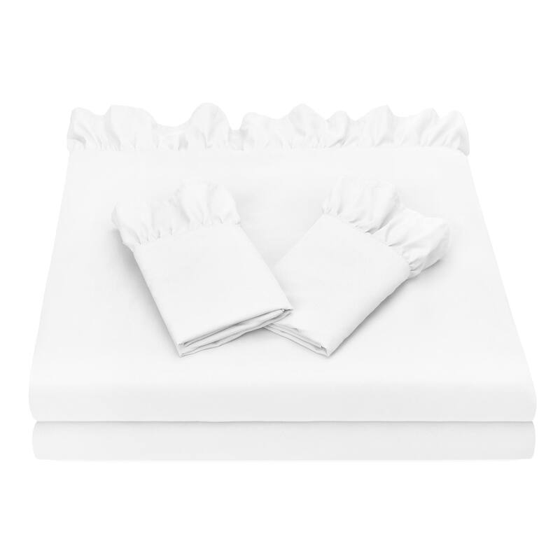 Chanasya Ruffle Soft Chic Microfiber Sheet Set