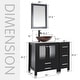 preview thumbnail 56 of 106, 36" Bathroom Vanity with Sink Set Side Cabinet