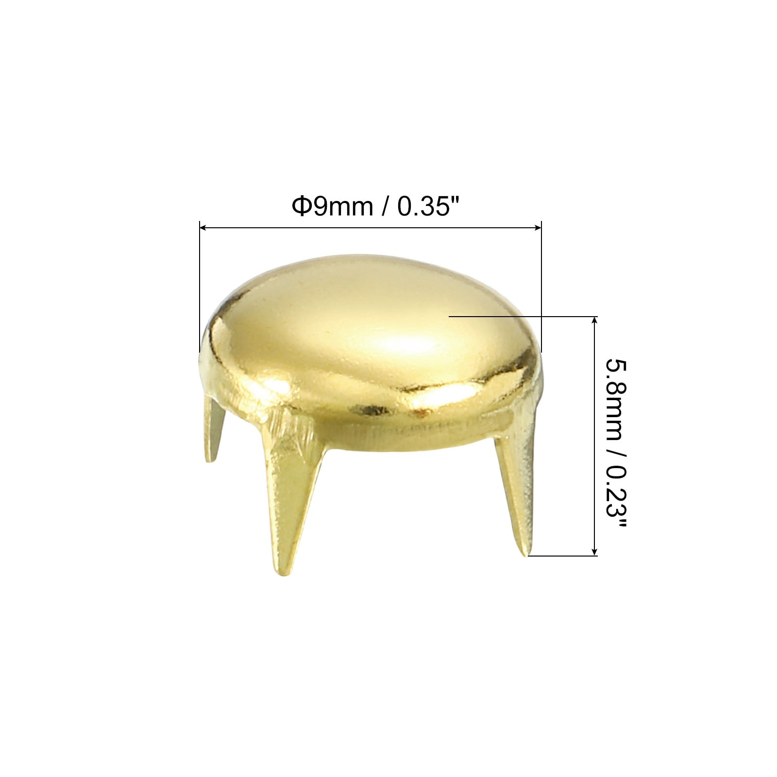 Round Dome Studs Metal Claw Beads Nailhead Rivets Spike Studs Spots Punk Rock DIY