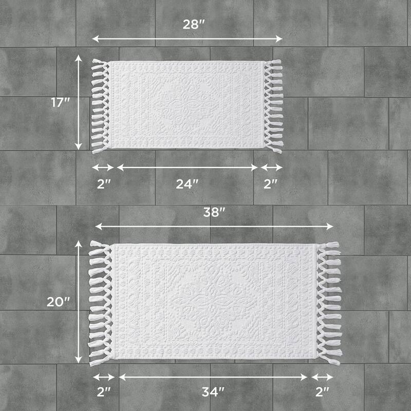 French Connection Nellore Fringe Cotton Bath Rug