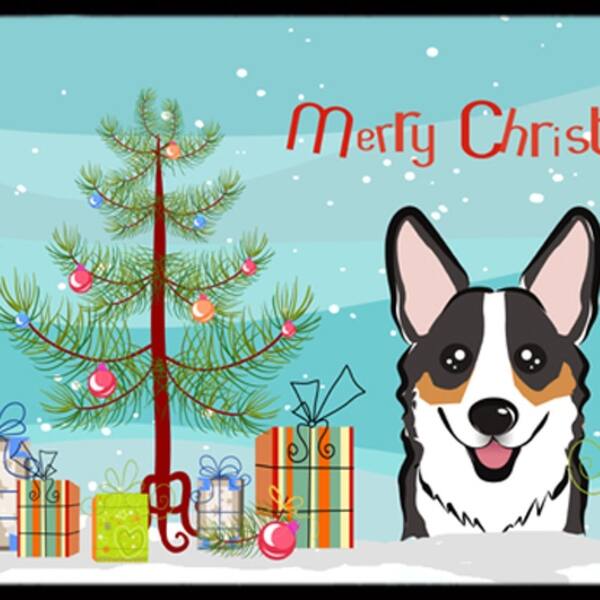Shop Carolines Treasures Bb1627mat Christmas Tree Tricolor Corgi